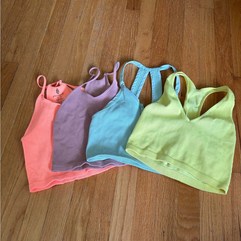 FP Movement by Free People Colorful Racerback Tank Tops
